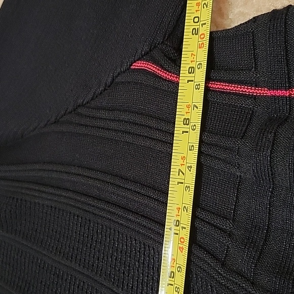 Evidence Black And Red Open Style Cardigan One Size - Picture 10 of 15